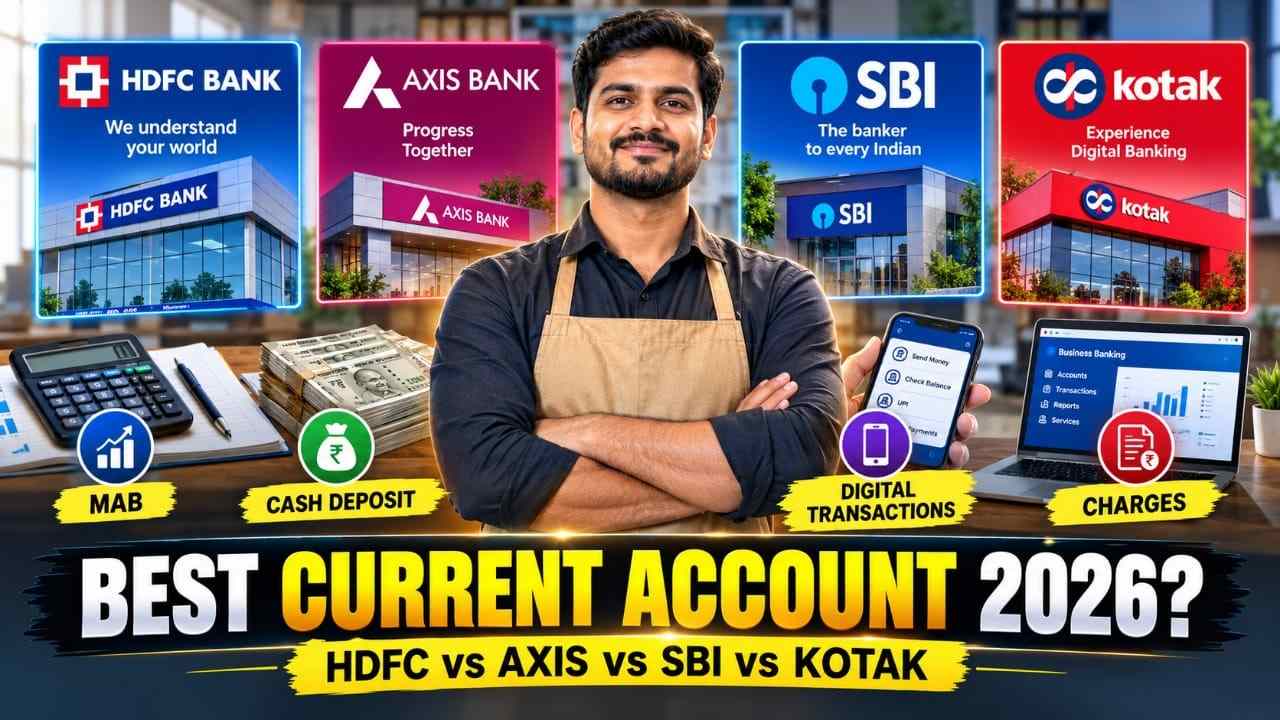 2026 में Best Current Account: HDFC vs Axis vs SBI vs Kotak