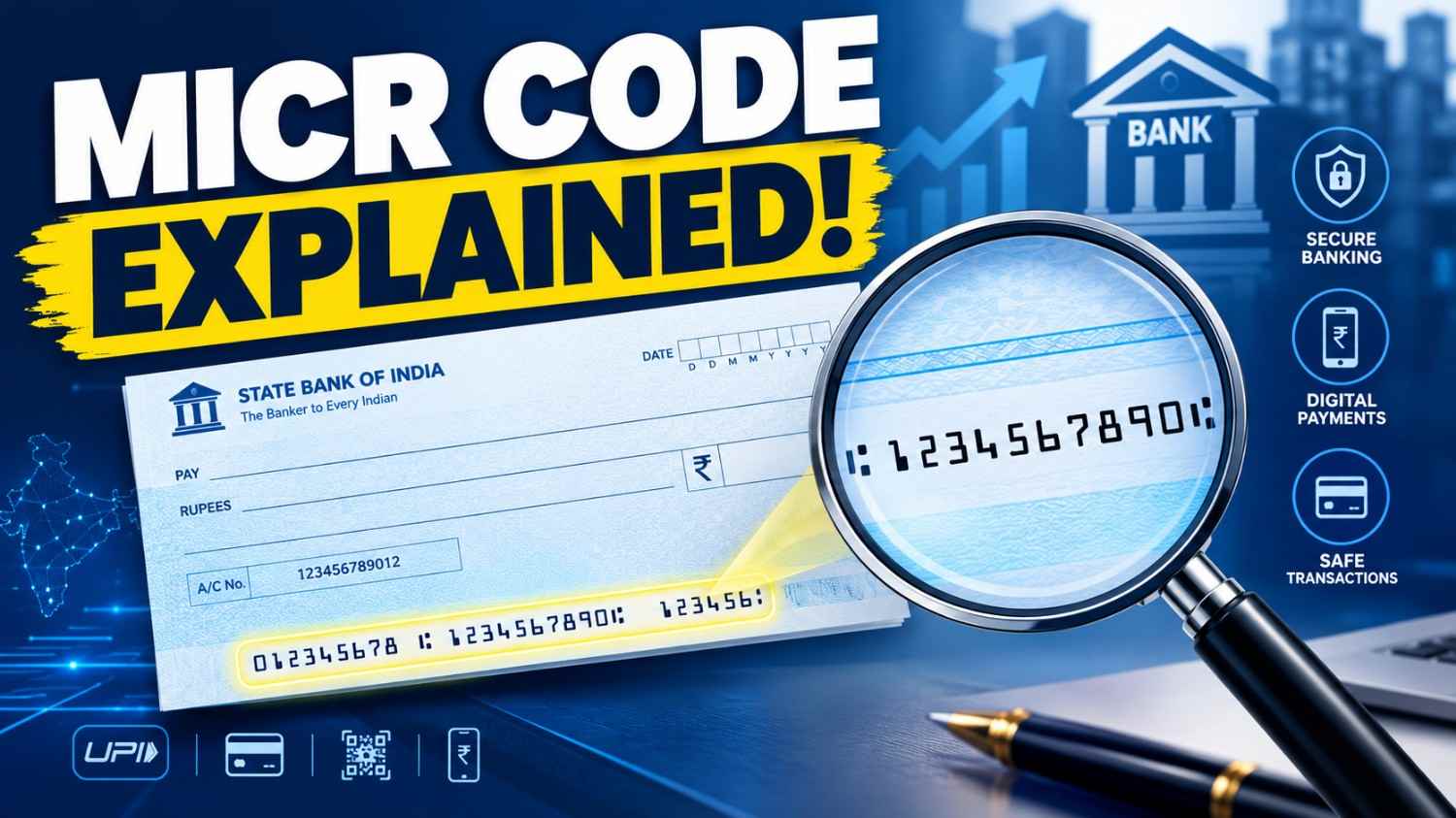 MICR Code (Magnetic Ink Character Recognition Code)